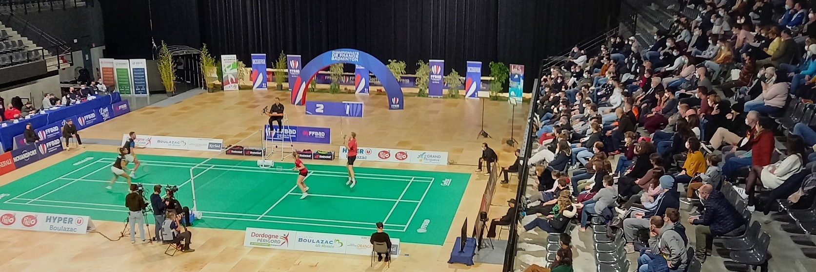 Match du championnat de France de Badminton à Boulazac